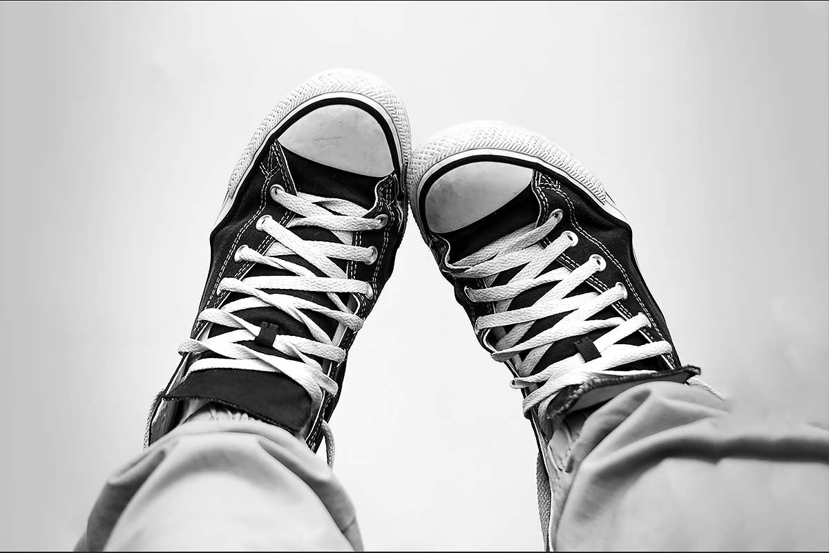 Converse black and white sneakers