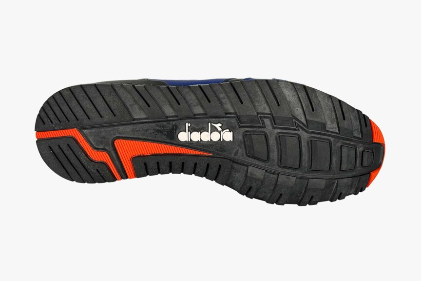 Diadora N9000 Mens Running + Tennis Sneakers Blue Orange Wind Grey bottom