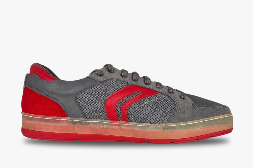 GEOX Respira Comfort Sneaker Suede Leather Grey right