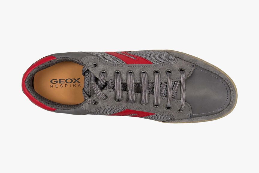 GEOX Respira Comfort Sneaker Suede Leather Grey top