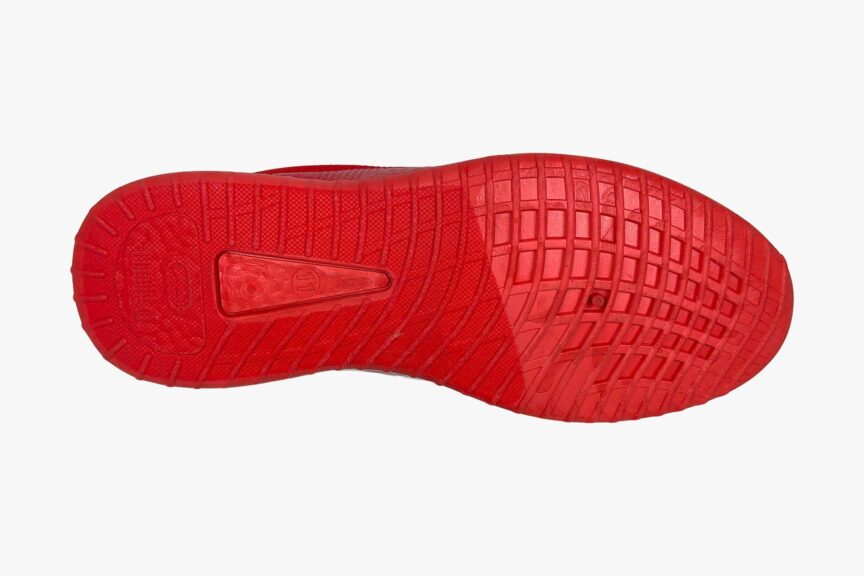 Unltd Men’s Elliot Knit Lace Up Casual Sneaker red bottom
