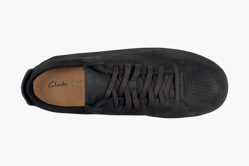 Clarks Mens Nathan Lace Limit Trainers Lace Up Casual Shoes, black, top
