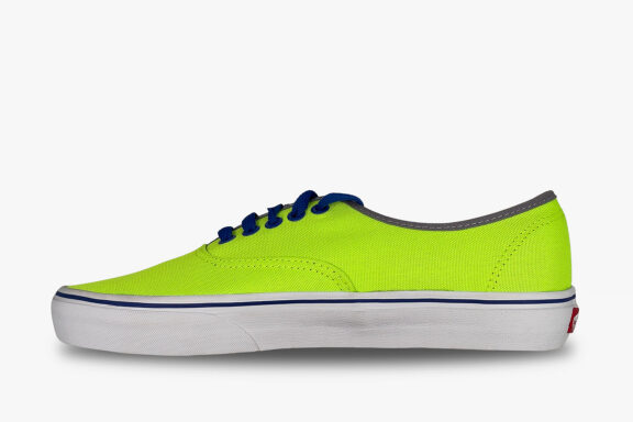 Vans Authentic Womens Ankle High Sneakers, Brite Neon Green, left
