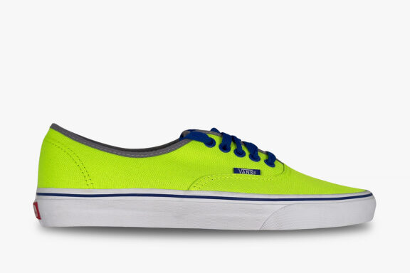 Vans Authentic Womens Ankle High Sneakers, Brite Neon Green, right