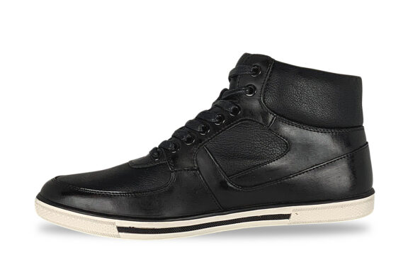 Unlisted by Kenneth Cole Crown Men’s Black High Top Lifestyle Sneaker Black left