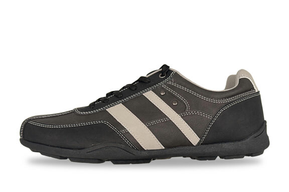 Denali Mens Trail Sneaker grey and black 10.5W left
