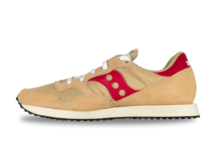 Saucony DXN Trainer Mens Running Shoe tan & red sizes 8 8 10 10 Class A retail $129 price $49.99 left