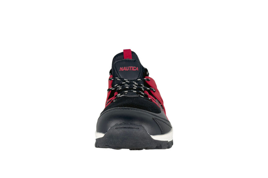 Nautica Mens Backwoods Low Hiker Sneaker red black front