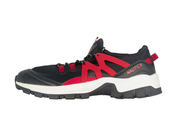 Nautica Mens Backwoods Low Hiker Sneaker red black left