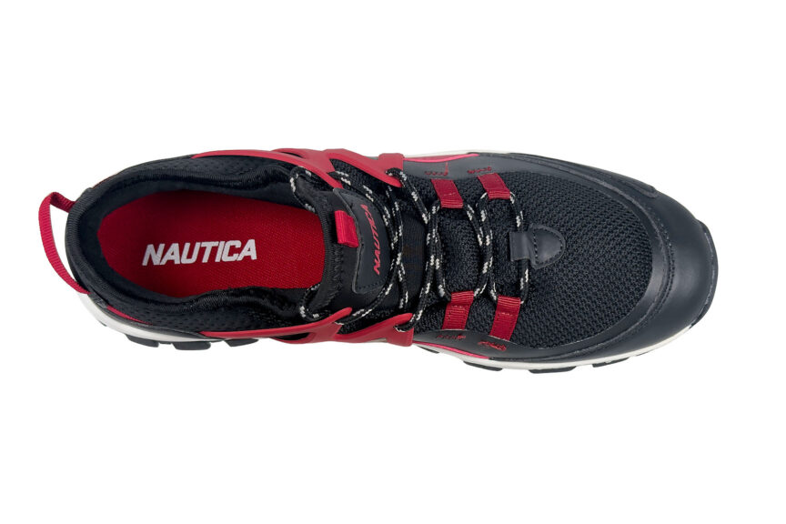 Nautica Mens Backwoods Low Hiker Sneaker red black top