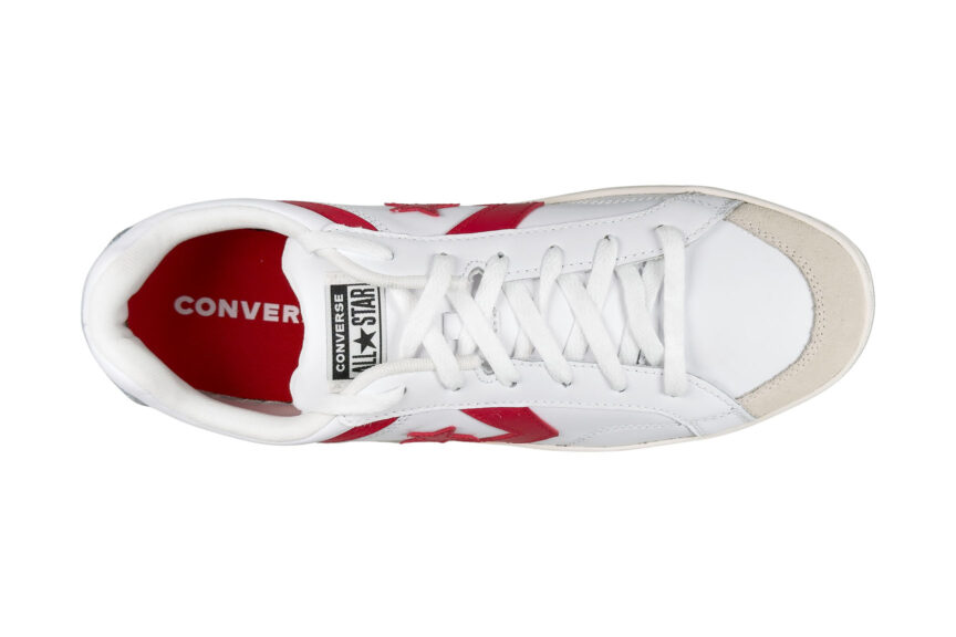 Converse Pro Blaze Classic Suede Men's Sneakers White Red top