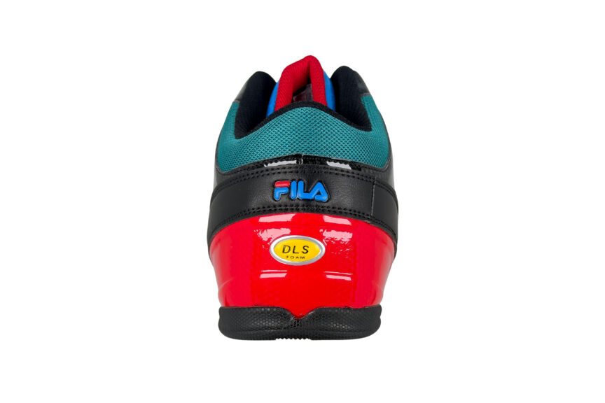 FILA Change The Game High Top Basketball Shoes Men's Black Red Yellow Green Size 11 back