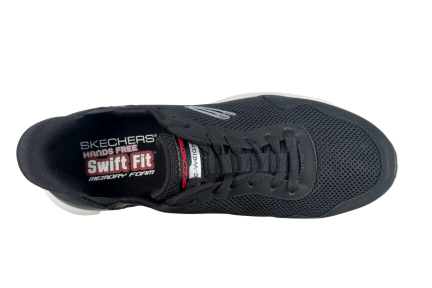 Skechers Swift Fit Hands Free Memory Foam Shoes Men's Black Size 10.5 top