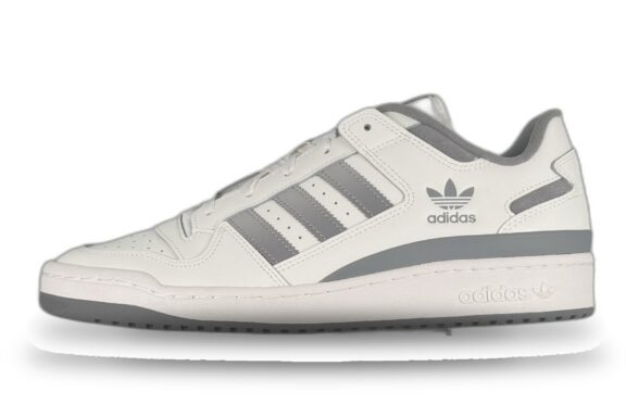 adidas forum low cl mens cloud white grey left 3