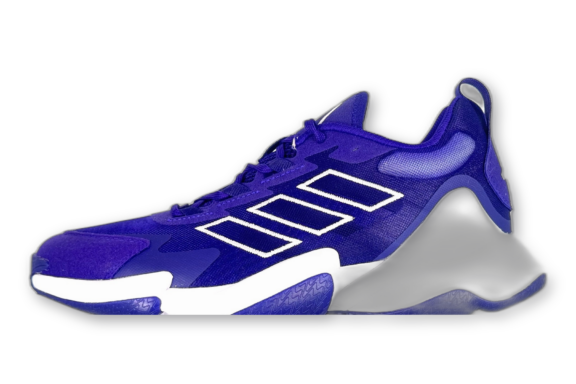 Adidas Impact FLX Training Sneaker – Left Side (Medial) View in Team College Purple/White