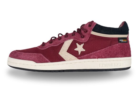 Converse Fastbreak Pro Mid Suede Cordura Men's Sneaker Deep Bordeaux / Egret / Black – Left Side View