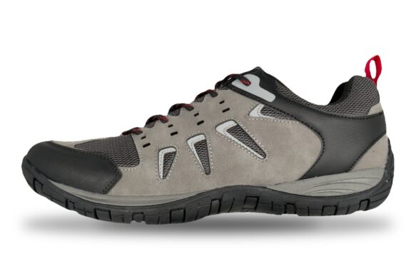 Denali Men's Hiking Sneaker Grey / Black – Left Side View