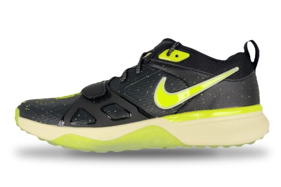 Nike Air Zoom Diamond Elite Turf Men's Sneaker Black / Volt – Left Side View