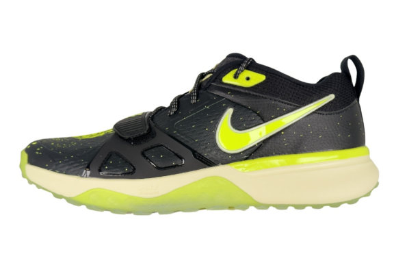 Nike Air Zoom Diamond Elite Turf Men's Sneaker Black/Volt – Left Side View