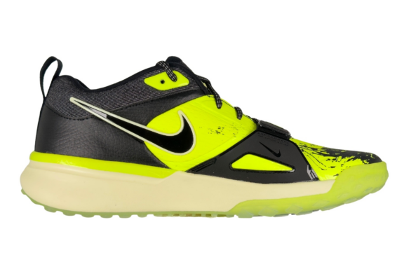 Nike Air Zoom Diamond Elite Turf Men's Sneaker Black/Volt – Right Side View