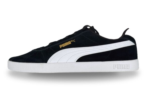 Puma Club II Suede Men's Sneaker Puma Black / White / Gold – Left Side View