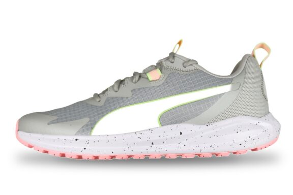 Puma Twitch Runner Trail Men's Sneaker Grey / Pink – Left Side View