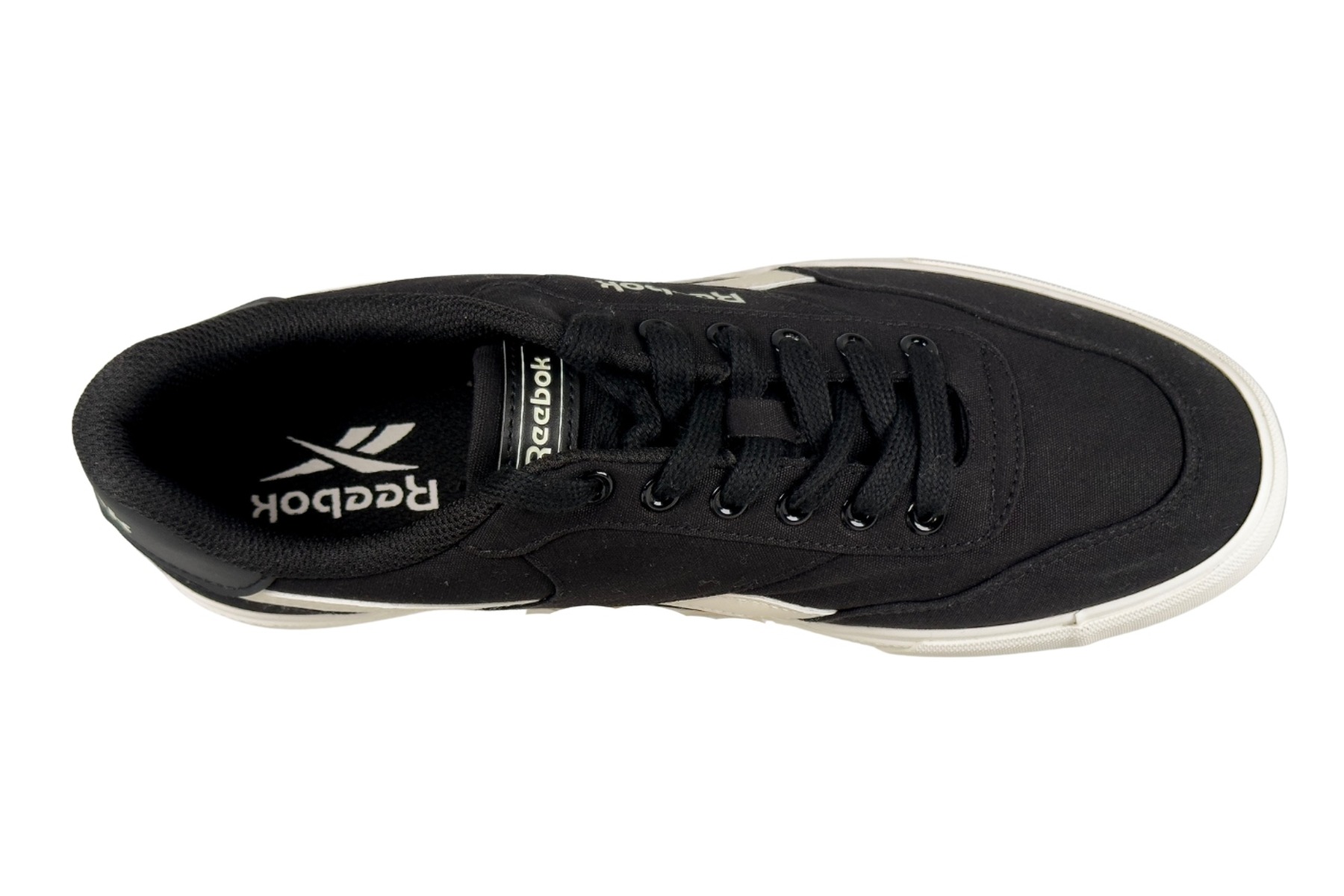 Reebok Court Advance Men'S Sneaker – Black / Chalk 5 Reebok Court Advance Men's Sneaker Black / Chalk – Top Overhead View
