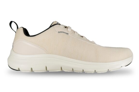 Skechers Flex-Lite Air-Cooled Memory Foam Men's Sneaker Natural / Black – Right Side View