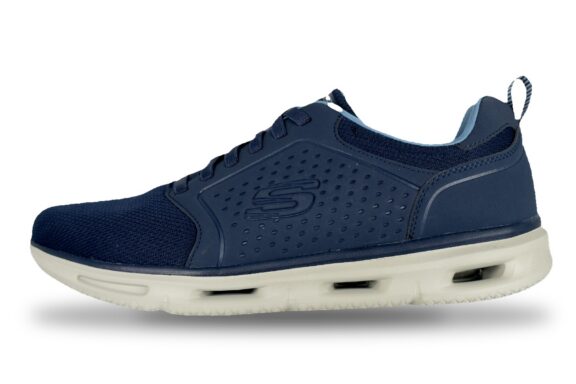 Skechers Glide-Lite Classic Fit Memory Foam Men's Sneaker Navy / Blue – Left Side View