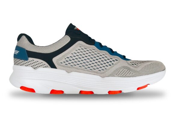 Skechers Go Run 7 Men's Running Shoe Grey / Navy / Blue – Right Side View