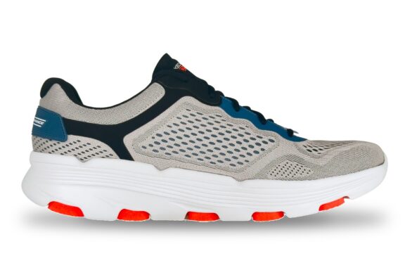Skechers Go Run 7 Men's Grey / Navy / Blue / Red – Right Side View