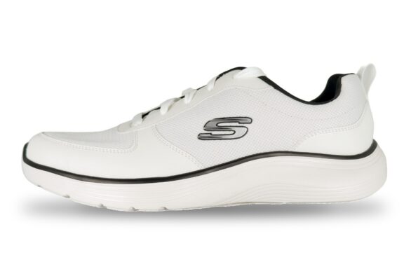 Skechers Memory Foam Men's Sneaker White / Black – Left Side View