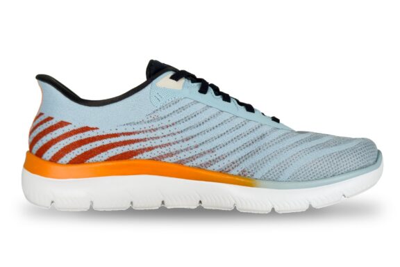 Skechers SKX Slip-Ins Men's Light Blue / Black / Orange – Right Side View