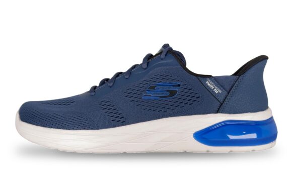 Skechers Swift Fit Men's Sneaker Navy Blue / Royal Blue – Left Side View