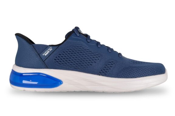 Skechers Swift Fit Men's Sneaker Navy Blue / Royal Blue – Right Side View