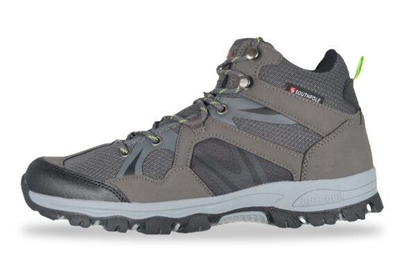 Southpole Outter Hiking Boot Men's Charcoal Grey / Black / Lime Green – Left Side View