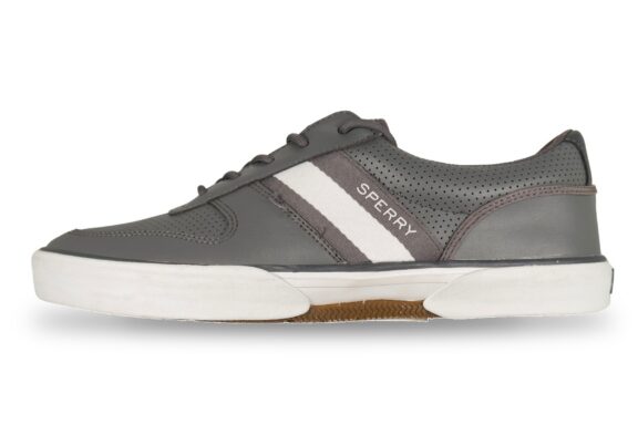 sperry halyard retro mens grey white left 1