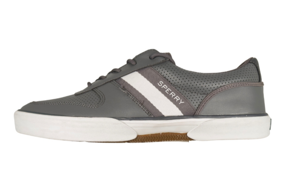 Sperry Halyard Retro Men's Sneaker Grey/White – Left Side View