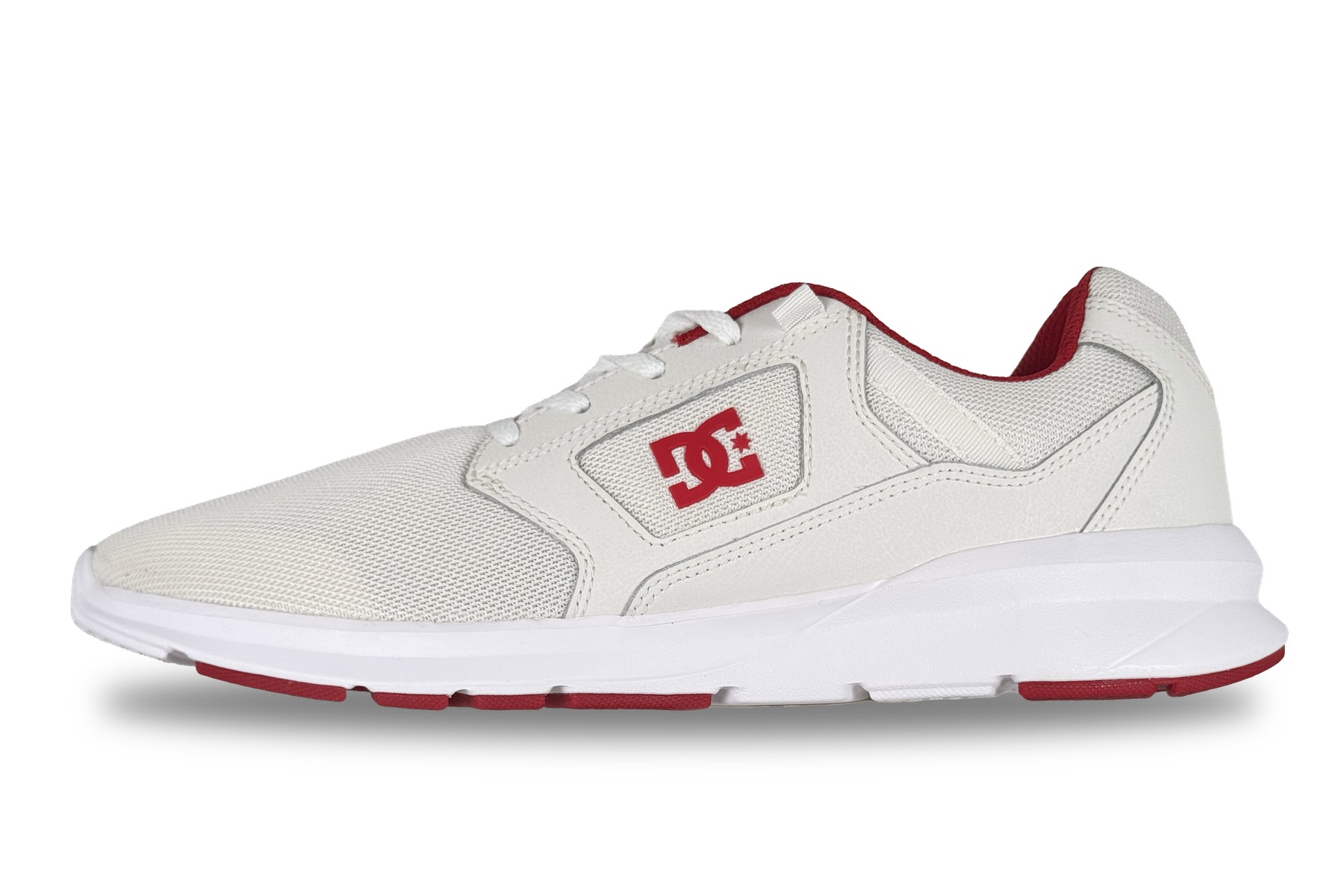 Dc Men'S Skyline Lightweight Sneaker – Grey/Red 1 DC Mens Skyline Lightweight Sneaker Grey Red Left View