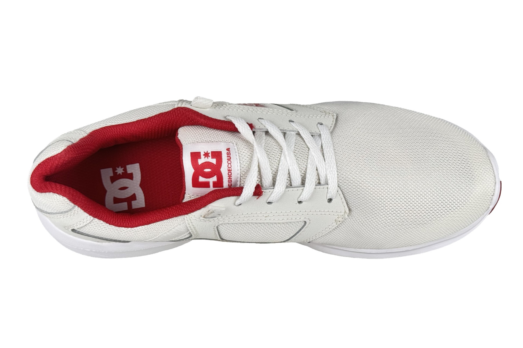 Dc Men'S Skyline Lightweight Sneaker – Grey/Red 5 DC Mens Skyline Lightweight Sneaker Grey Red Top View