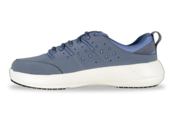 Crocs Mens On The Clock Work Sneaker Slate Blue Left Side View