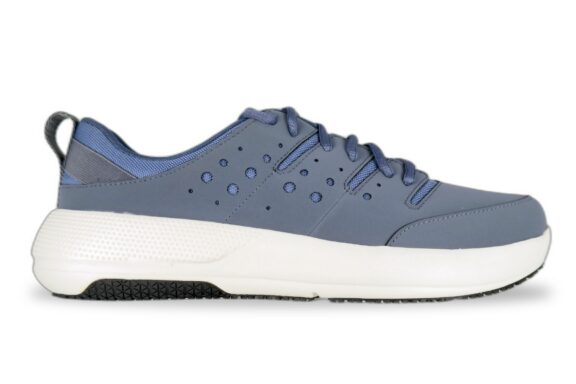 Crocs Mens On The Clock Work Sneaker Slate Blue Right Side View