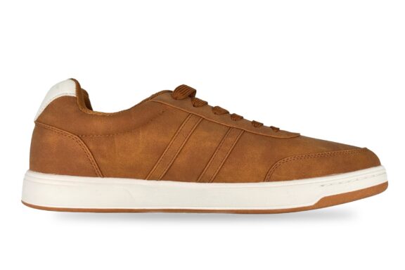 Perry Ellis Men's Classic Lace-Up Sneaker Brown – Right Side View