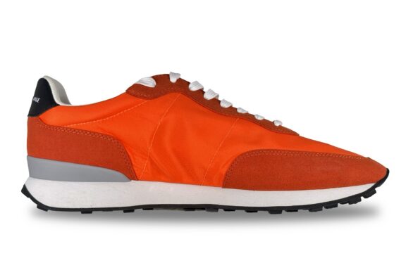 armani exchange brand logo sneakers orange right