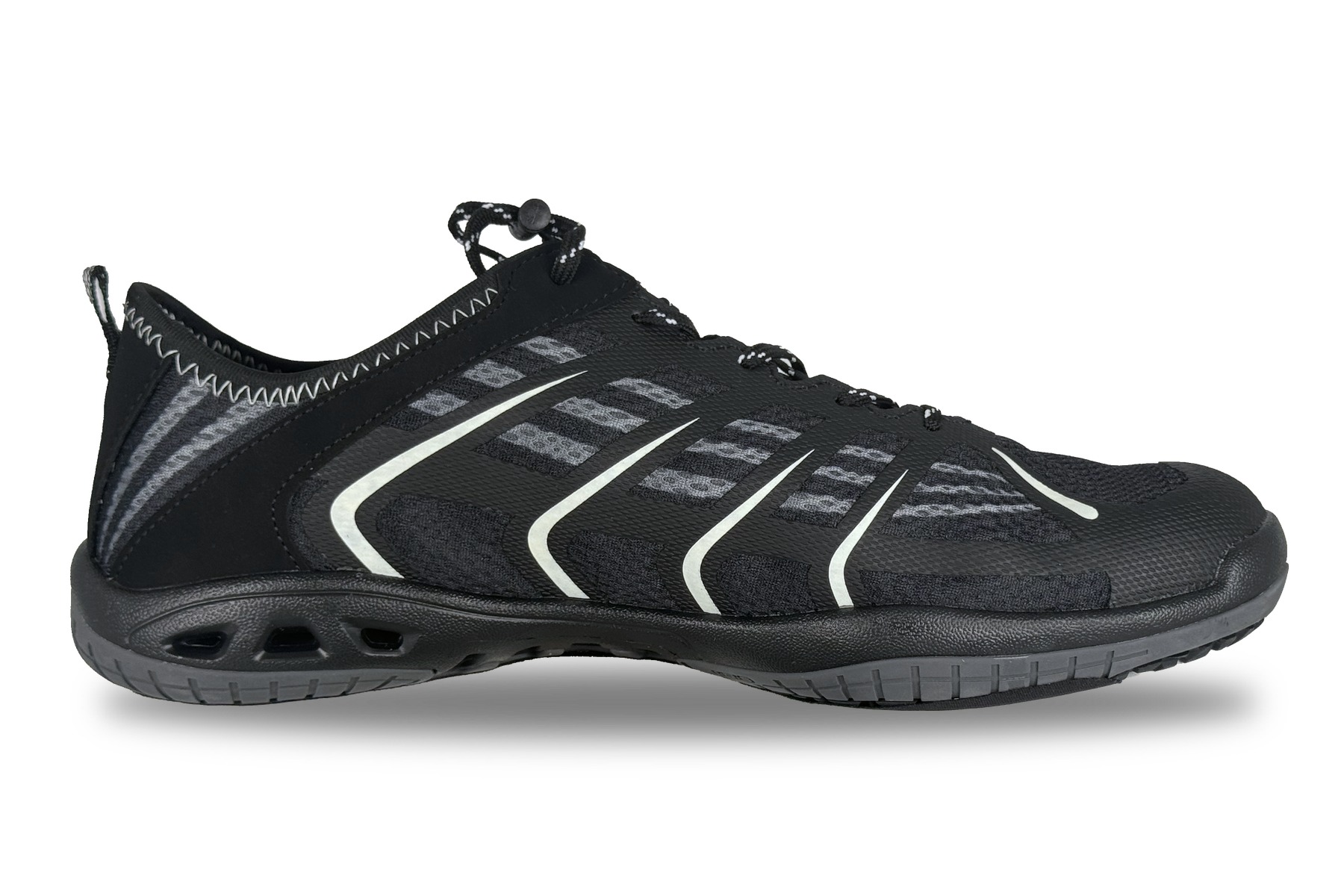 Body Glove Mens Dynamo Rapid 2.0 Water Shoes Black Grey 2 Body Glove Dynamo Rapid 2.0 Men's Water Shoe Black Grey – Right Side View