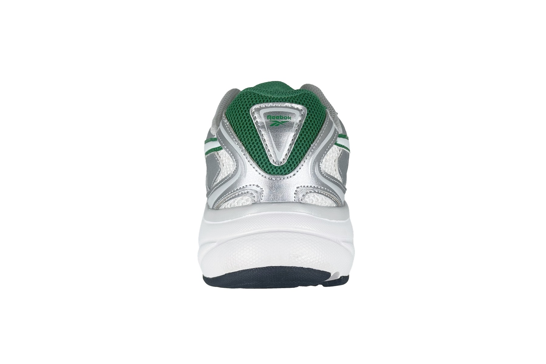 Reebok Mens Belwave Sneakers — White Silver Green 4 Reebok Mens Belwave Sneakers White Silver Green — back view