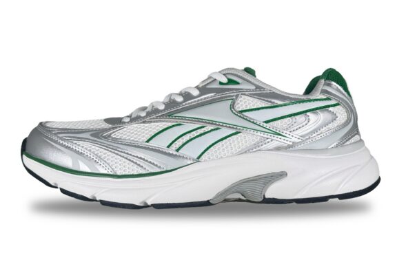 Reebok Mens Belwave Sneakers White Silver Green — left view
