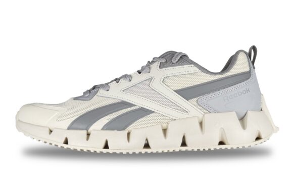 reebok zig kinetica sneakers white grey beige left