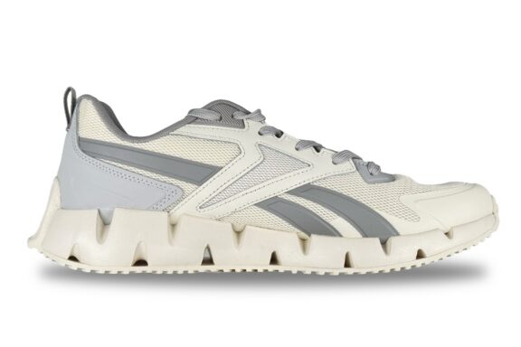 reebok zig kinetica sneakers white grey beige right