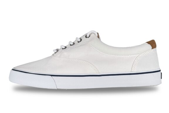 Sperry Mens Striper II CVO Canvas Sneakers white - left view
